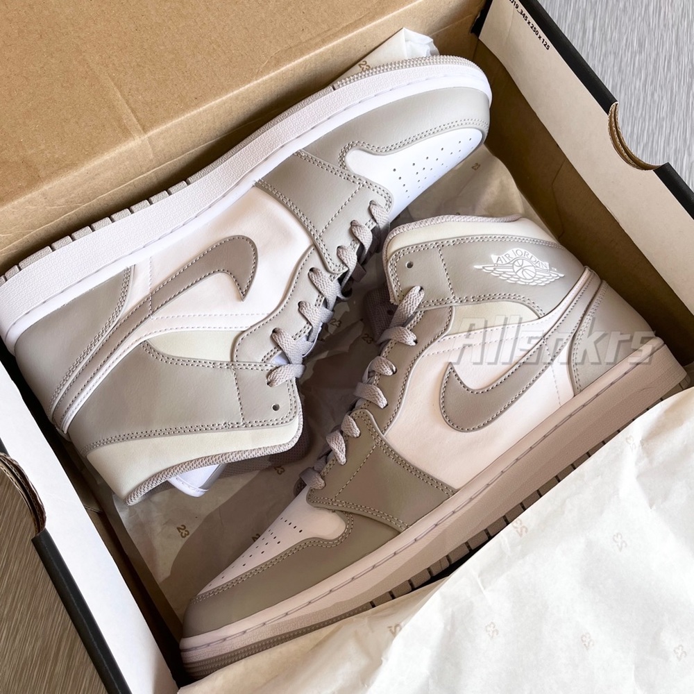 Air Jordan 1 Mid Linen Men’s - Picture 4 of 4